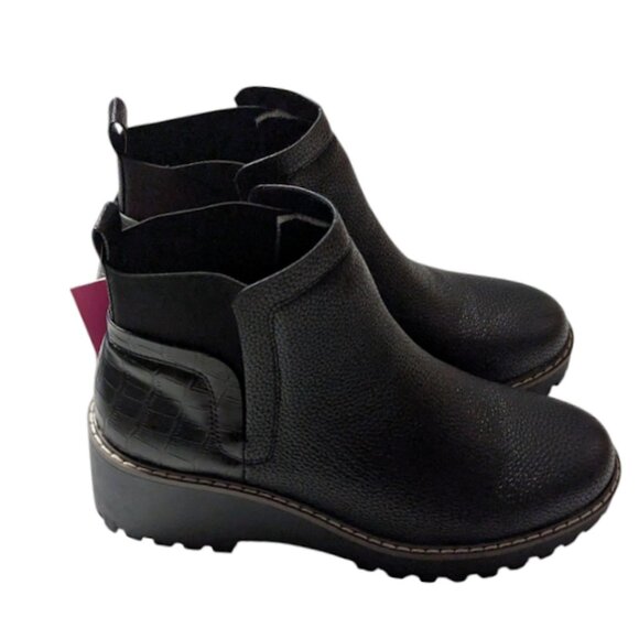 Rampage Sacha Y2K Faux Leather Croc Emboss Chunky Wedge Heel Bootie NWT Size 8.5 - Picture 5 of 10